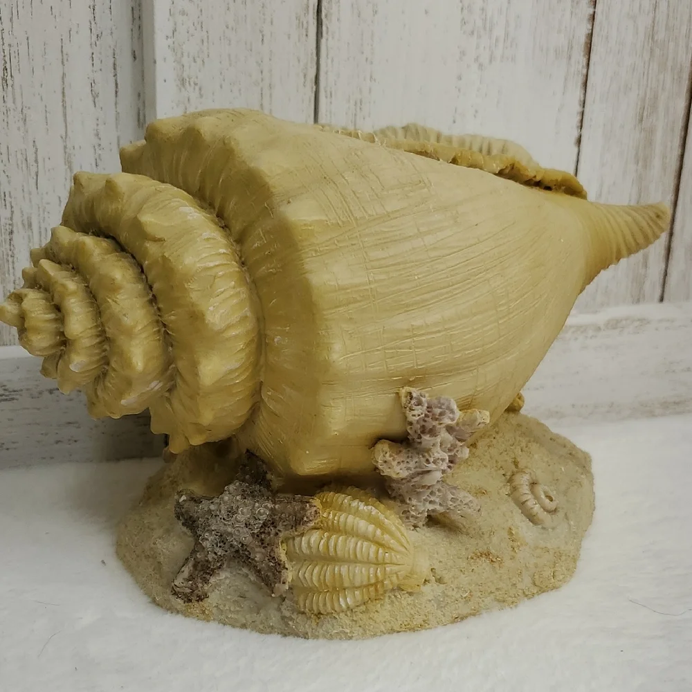 Conch Shell Seashell Planter Beach Ocean Coastal Decor